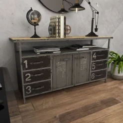 Industrial Wood Buffet Gray - Olivia & May -Furniture Series Store GUEST efd34ade 536c 4d6c 87b4 d556b818b39c