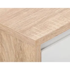 Fort Worth TV Stand For TVs Up To 68" White/Brown Wood Grain - CorLiving -Furniture Series Store GUEST f2450f71 026b 4151 993d c23e71ccd708