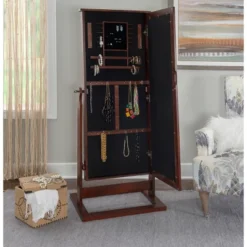 Chiara Cheval Mirror/Jewelry Wardrobe Walnut - Powell Company -Furniture Series Store GUEST f303dd2e 82cc 444c 8cea 8432946c2733