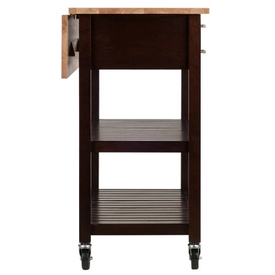 Langdon Kitchen Cart Cappuccino - Winsome 4 Langdon Kitchen Cart Cappuccino - Winsome - Image 4