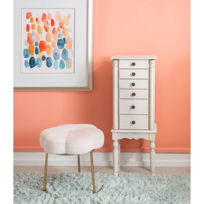 Obrecht Jewelry Armoire Off White - Powell Company 15 Obrecht Jewelry Armoire Off White - Powell Company - Image 15