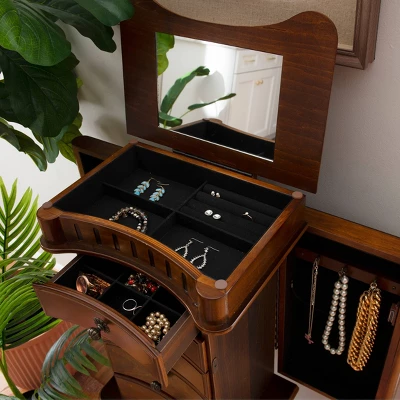 Kasey Jewelry Armoire Walnut - Powell Company 12 Kasey Jewelry Armoire Walnut - Powell Company - Image 12