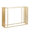 Contemporary Metal Mirrored Console Table Gold - Olivia & May