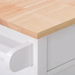 Sage Wood Kitchen Cart White - CorLiving -Furniture Series Store GUEST f54ee3d4 62e5 455e 8310 2ccae1f156ed