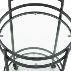 Bailey Round Bar Cart Matte Black - Crosley 16 Bailey Round Bar Cart Matte Black - Crosley -Furniture Series Store GUEST f685fa45 e39e 4e5d 8acb f0bbe9404c1a