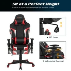 Costway Gaming Desk & Chair Set Z-Shaped Racing Style Desk With Massage Swivel Gaming Chair -Furniture Series Store GUEST f7a3c932 f98c 437d bd10 0920e7322a4c