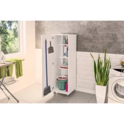 Paris 1 Door Storage Cabinet White - Polifurniture -Furniture Series Store GUEST f7ef38e7 ee94 41d8 9b18 76d1c8542d01