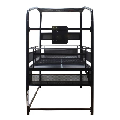 Twin Contra Customizable Mid-Sleeper Gaming Bed With TV Mount For TVs Up To 32" Black - X Rocker 2 Twin Contra Customizable Mid-Sleeper Gaming Bed With TV Mount For TVs Up To 32" Black - X Rocker - Image 2