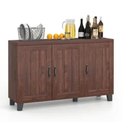 Costway 3-Door Buffet Sideboard Storage Credenza Cabinet Console Adjustable Shelf Brown/White Wash 20 Costway 3-Door Buffet Sideboard Storage Credenza Cabinet Console Adjustable Shelf Brown/White Wash -Furniture Series Store GUEST f882855f 665f 4149 955b 3cd4fd85420c