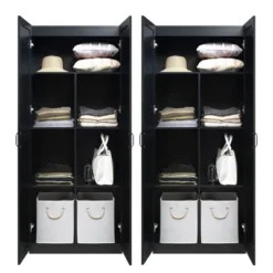 Set Of 2 Hopkins Modern 7 Shelf Freestanding Storage Closets - Manhattan Comfort -Furniture Series Store GUEST f9a5f9d0 7f7d 4d61 b7a4 fc30b9d5ea12