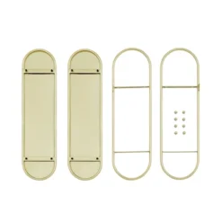 20" 2 Tier Warm Metal Hanging Bracket Wall Mounted Shelf Gold - Danya B. -Furniture Series Store GUEST fb20f429 274a 4bb1 9729 2af707e2a88f