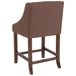 Emma And Oliver 24"H Transitional Walnut Counter Stool W/ Accent Nail Trim -Furniture Series Store GUEST fcd804dc 302f 43a5 aa62 b4ec015aba45