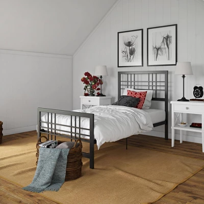 Bellatrix Metal Bed Black - Room & Joy 1 Bellatrix Metal Bed Black - Room & Joy