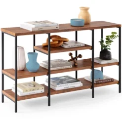 Best Choice Products 55in Industrial 4-Tier Console Table W/ Tall Shelves, Metal Frame 15 Best Choice Products 55in Industrial 4-Tier Console Table W/ Tall Shelves, Metal Frame -Furniture Series Store GUEST fd2f9fe7 0c50 43b9 8687 d80fb34319e6