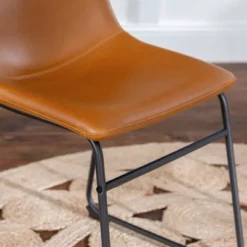 Set Of 2 Laslo Modern Upholstered Faux Leather Dining Chairs - Saracina Home -Furniture Series Store GUEST fe245bc2 14e4 4821 9570 ac728abc73e4