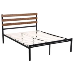 Costway Twin Size Metal Platform Bed Frame Mattress Foundation Wooden Headboard -Furniture Series Store GUEST ff85fd01 912f 44aa 93a4 0f656bc25b09