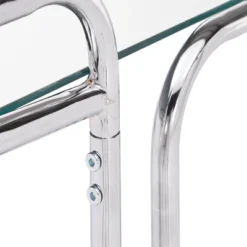 Bedford Chrome Finish Round Edge Bar Cart Silver - Inspire Q -Furniture Series Store GUEST fffa4fa6 1618 4f33 8b3b f215df7d7724